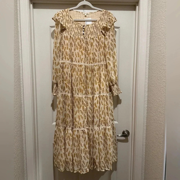 NWT Shop Stevie Long Sleeve Tiered Flowy Maxi Dress - Picture 6 of 9
